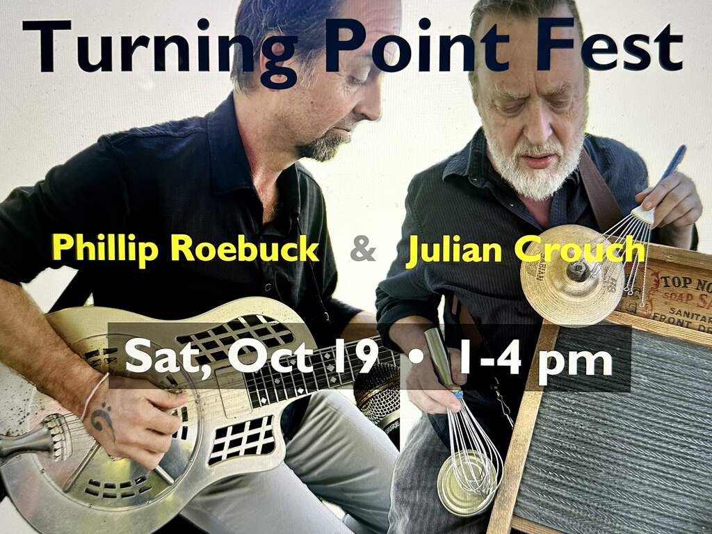 October 19, 2024 Phillip Roebuck and Julian Crouch at Victory View Vineyard